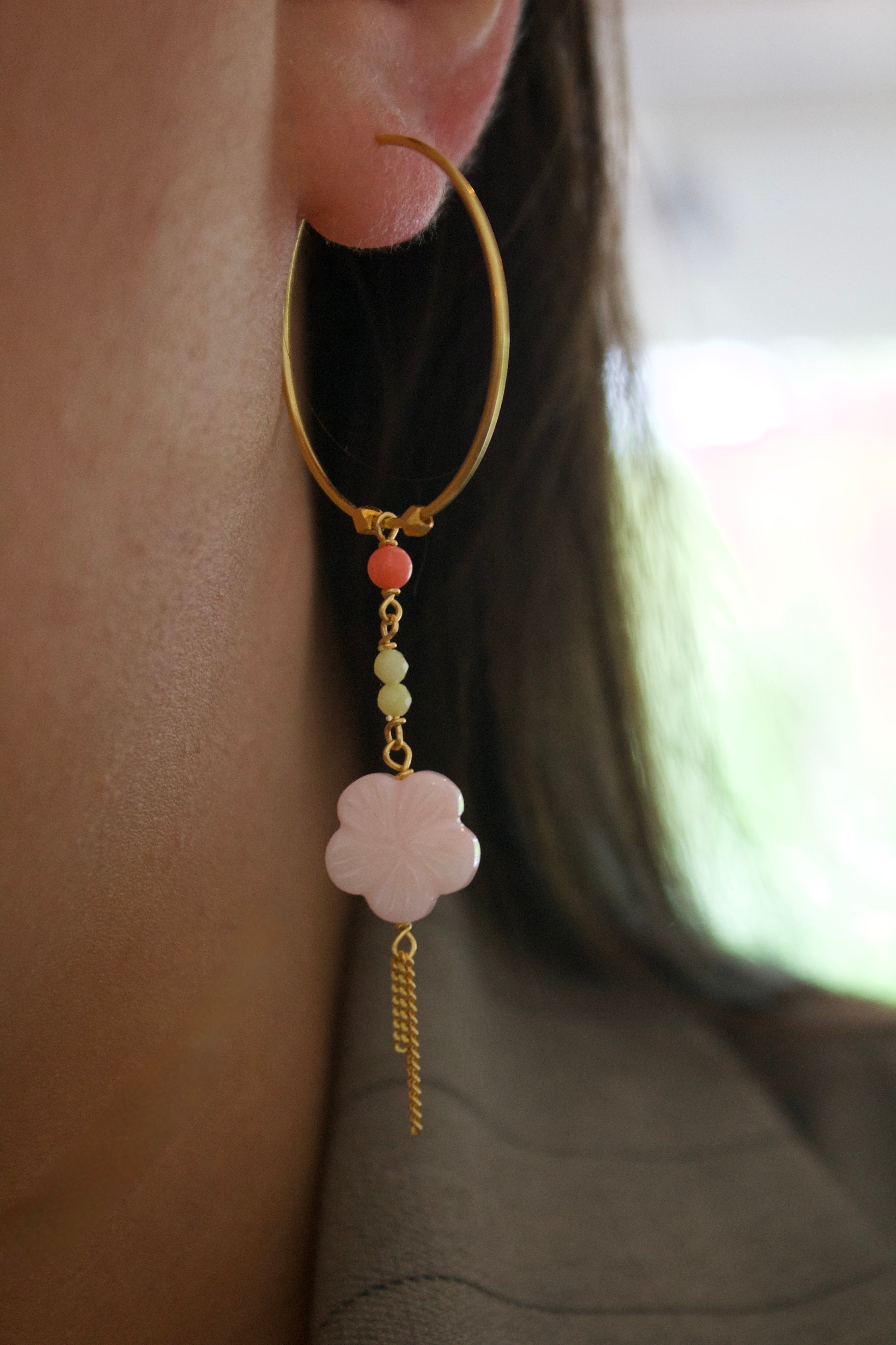 STINE A Jewelry Cherry Blossom hoop ørering 1425-02