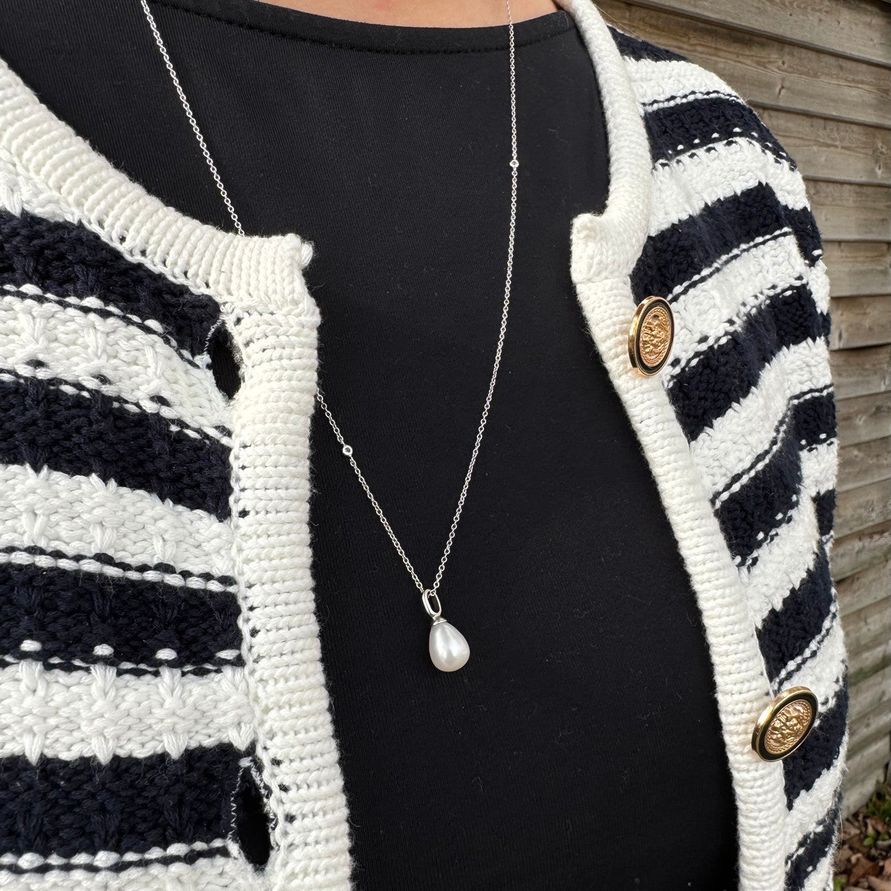 Julie Sandlau Perla vedhæng PD68 RH WH PL