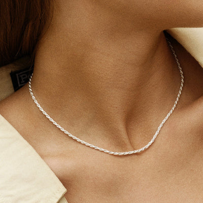 Camille Brinch Large Twisted Sparkly halskæde LTSPN
