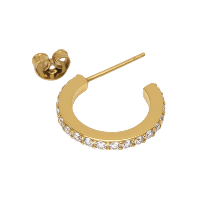 Jane Kønig Olympia Hoop with stones ørering OHS10-SS26-SS-G