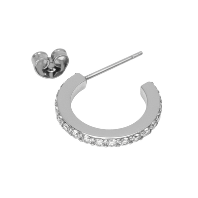 Jane Kønig Olympia Hoop with stones ørering OHS10-SS26-SS-S