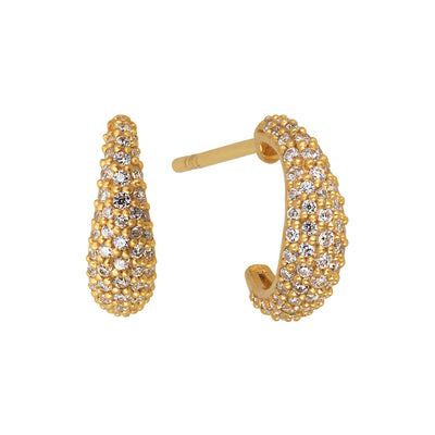 ByBiehl Ocean Flow Sparkle Hoops Small øreringe 4-4204-GP