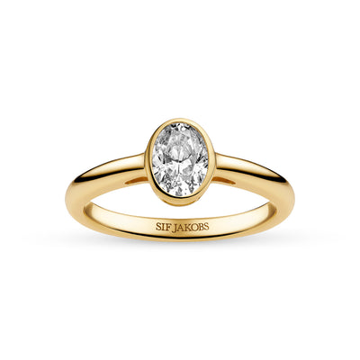 Sif Jakobs Sardinien Ovale Piccolo ring SJ-R2795-CZ-YG