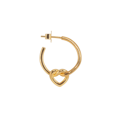 Jane Kønig Tied Heart Hoop ørering THH-AW25-G