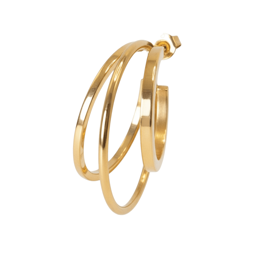 Jane Kønig Olympia Triple Hoop ørering TOH-SS26-SS-G