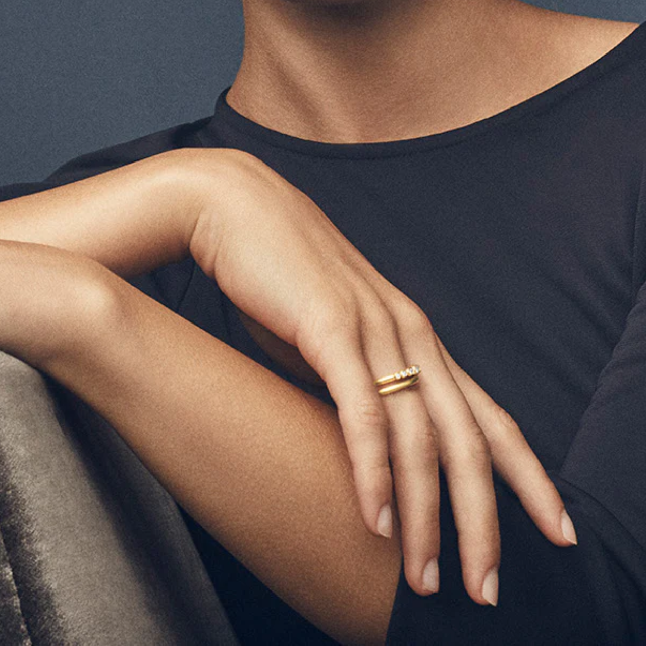 Julie Sandlau Finesse ring RI149 GD CZ