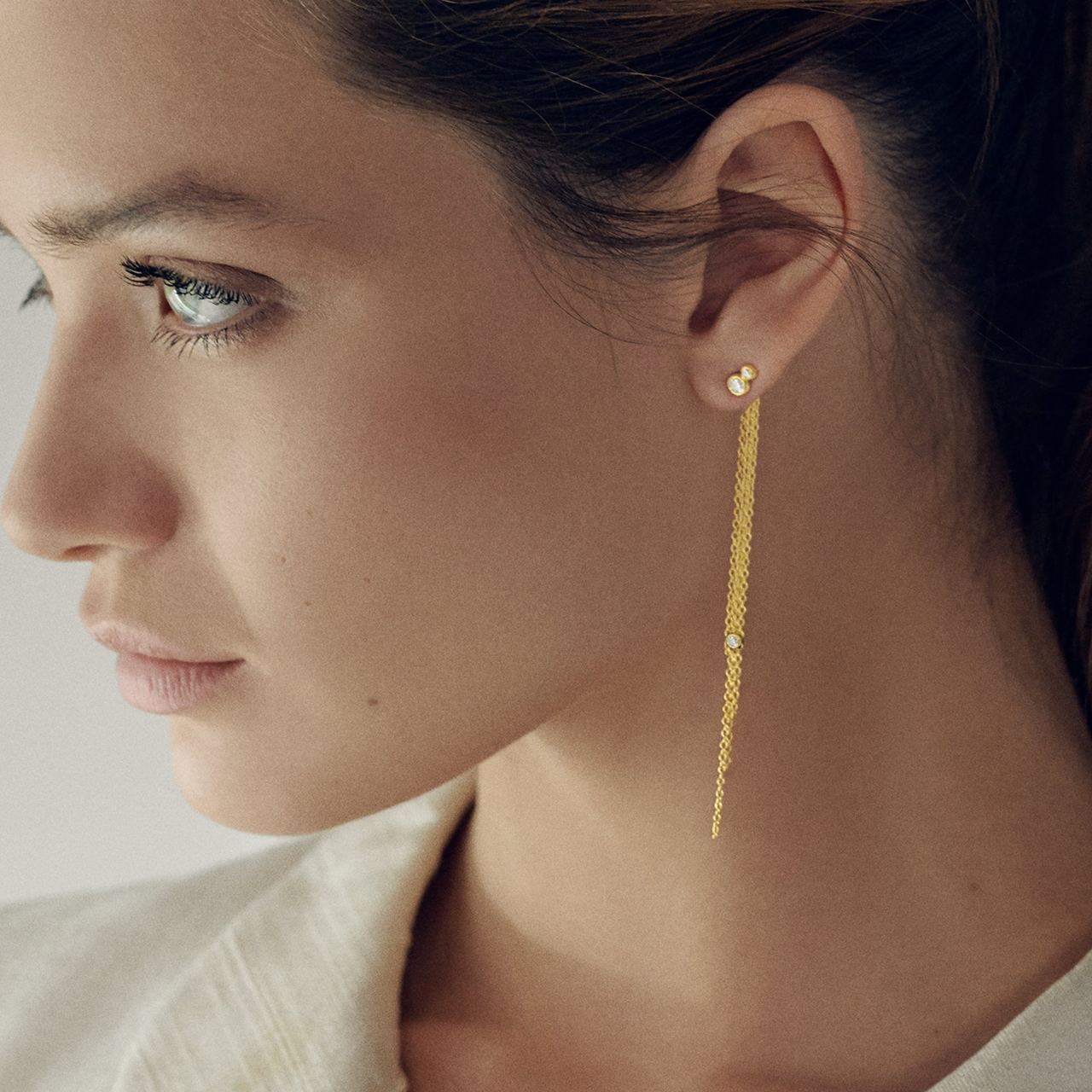 Julie Sandlau Finesse øreringe ST189 GD CZ