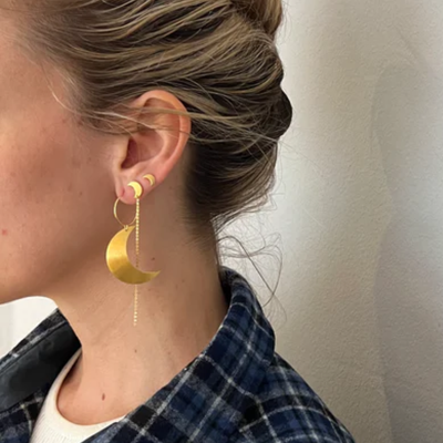 Jane Kønig Big Half Moon ørering BHMC-XJK24-1-G