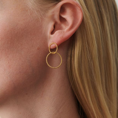 Pernille Corydon Double Twisted øreringe E-228-S
