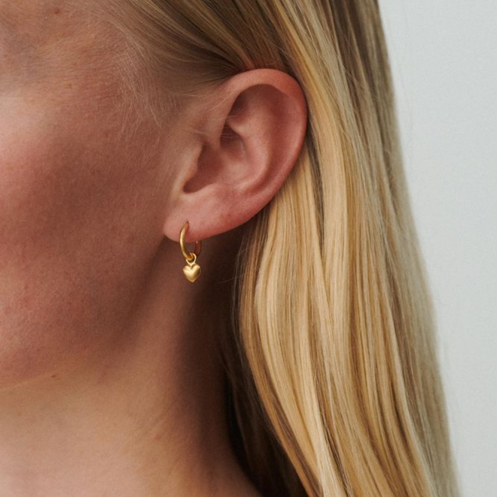 Pernille Corydon Heart øreringe E-386-S