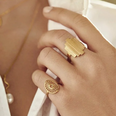 Pernille Corydon Brick ring R-492-GP