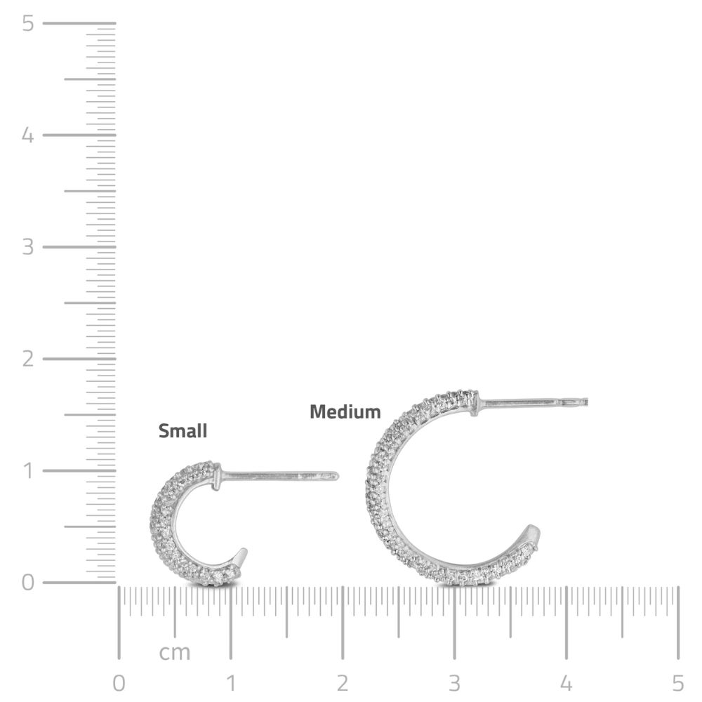 ByBiehl Ocean Flow Sparkle Hoops Small øreringe 4-4204-R