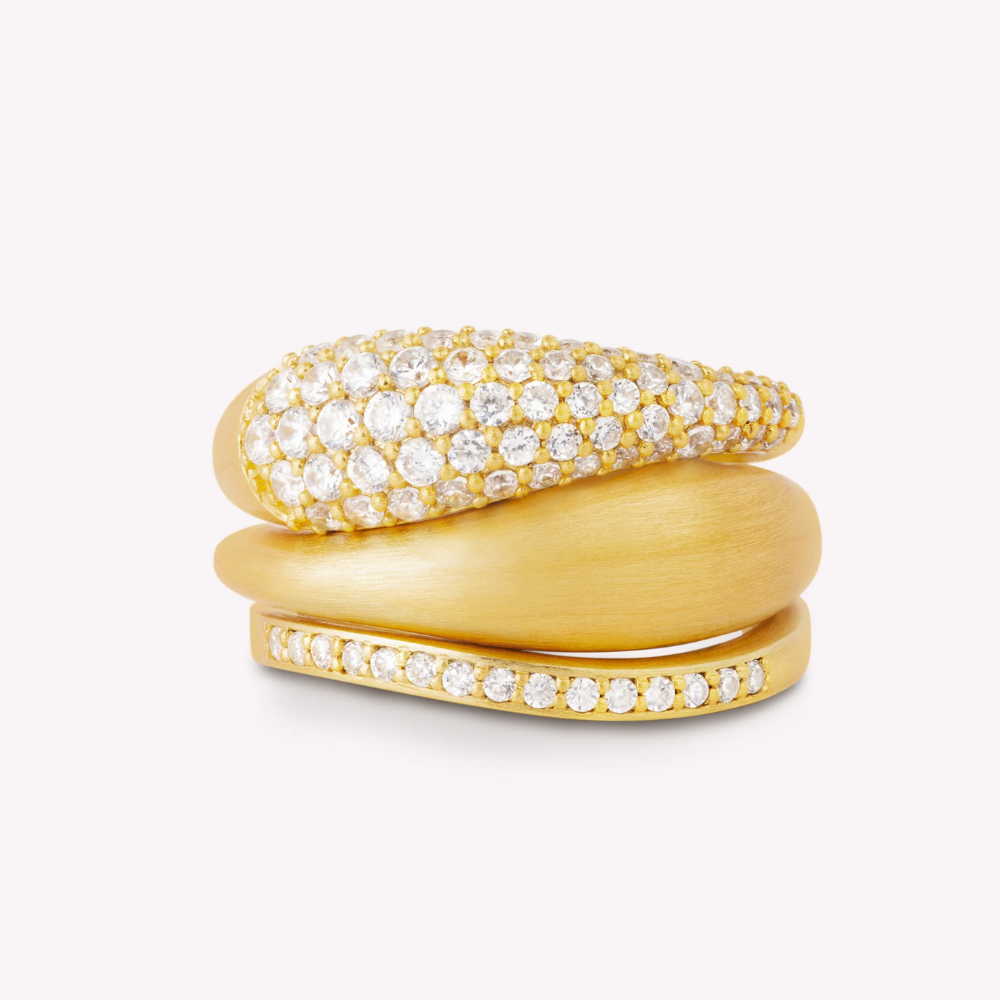 ByBiehl Ocean Flow Sparkle Band ring 5-4203A-GP