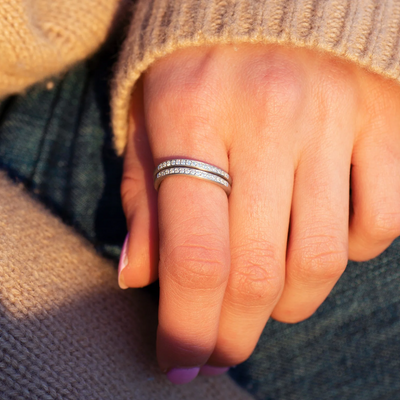 ByBiehl Ocean Flow Sparkle Band ring 5-4203A-R