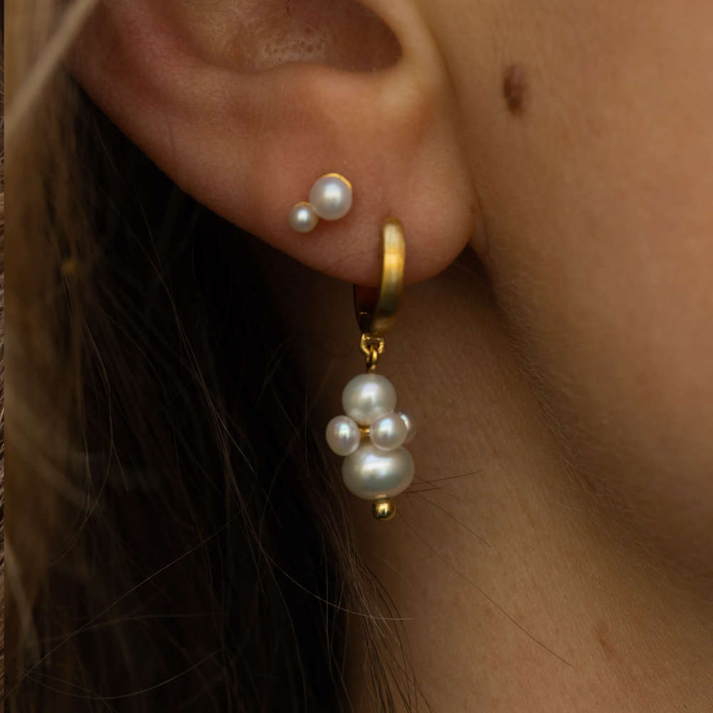 ByBiehl Pearl Cluster øreringe 4-1510WP-R