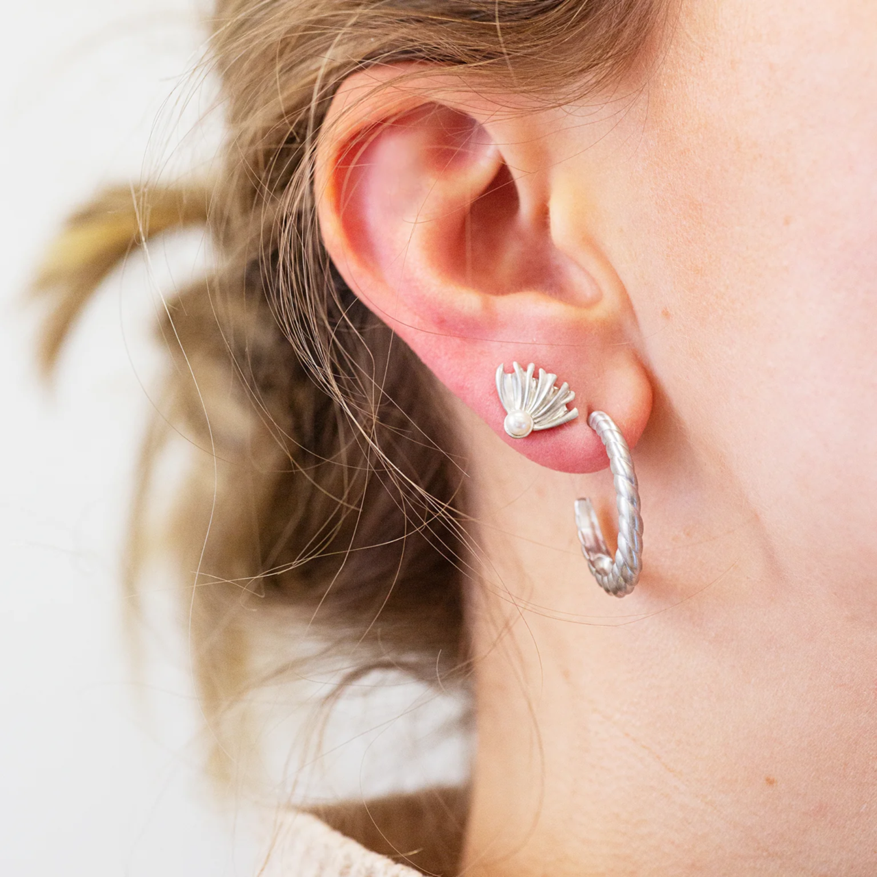 ByBiehl Seashell Hoops Large øreringe 4-3602-R