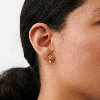 Pernille Corydon Moonstone Poppy øreringe E-370-S