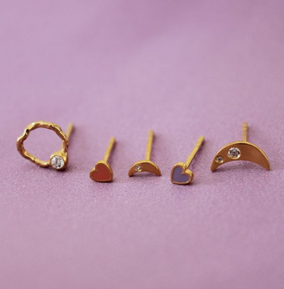 STINE A Jewelry Petit Love Heart ørering 1181-02-CORAL
