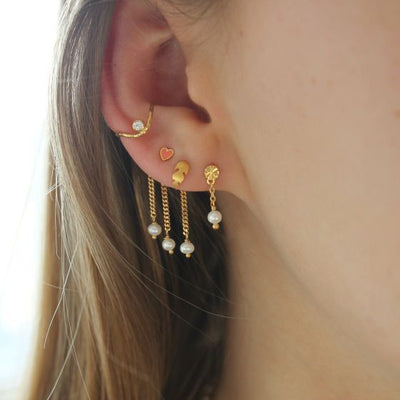 STINE A Jewelry Tres Petit Etoile with Pearl ørering 1283-02
