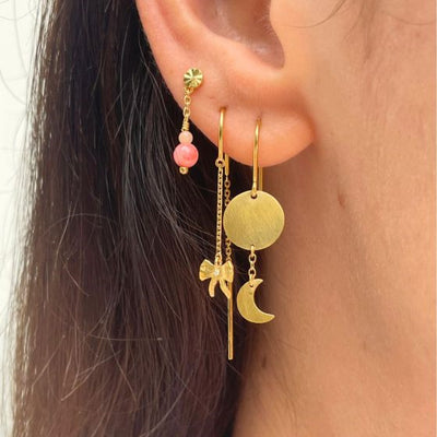 STINE A Jewelry Tres Petit Etoile with Coral ørering 1361-02