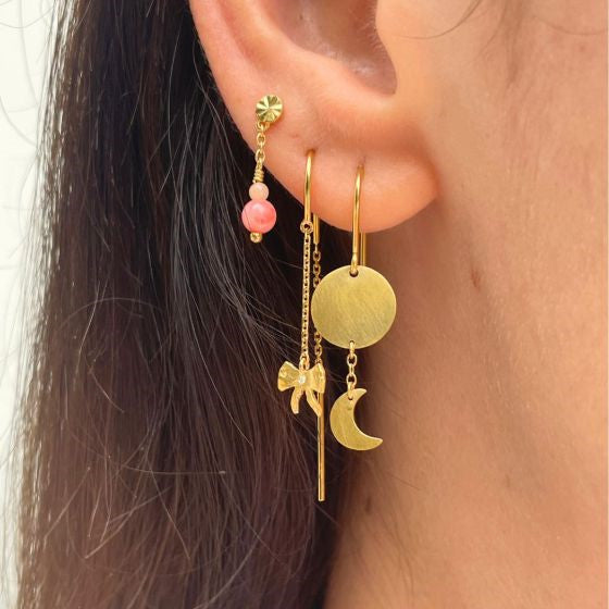 STINE A Jewelry Tres Petit Etoile with Coral ørering 1361-02