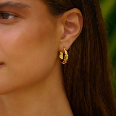 Camille Brinch Store Zebra Hoops øreringe LZH-FG