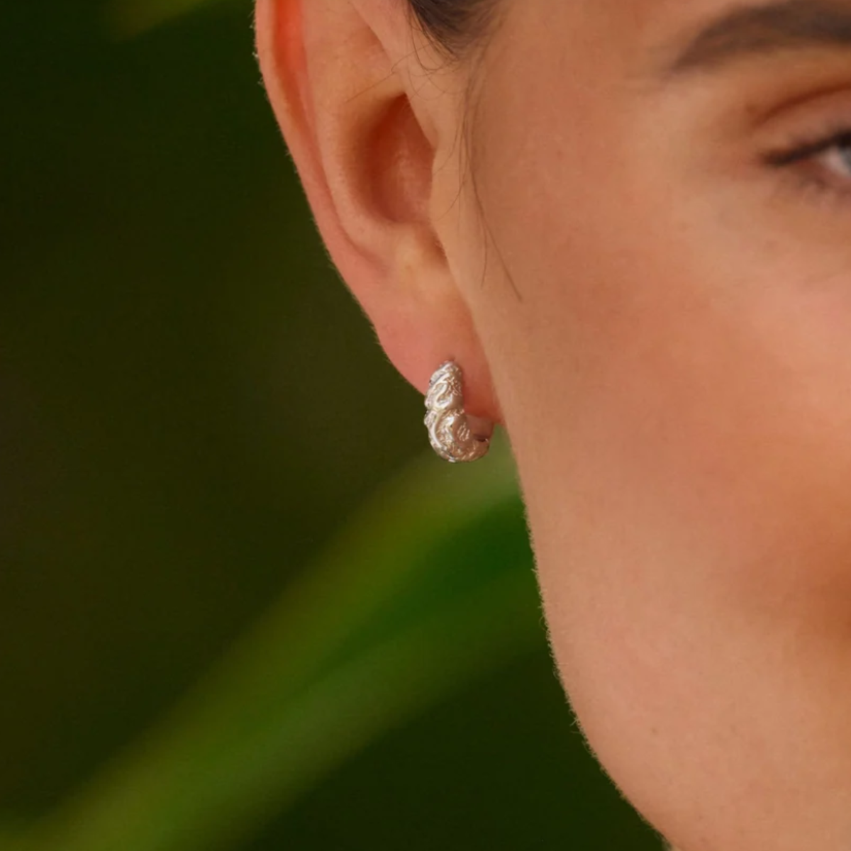 Camille Brinch Lille Zebra Hoops øreringe SZH