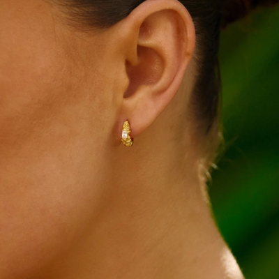 Camille Brinch Lille Flare Zebra Hoops øreringe SFZH-FG