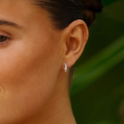 Camille Brinch Lille Flare Zebra Hoops øreringe SFZH